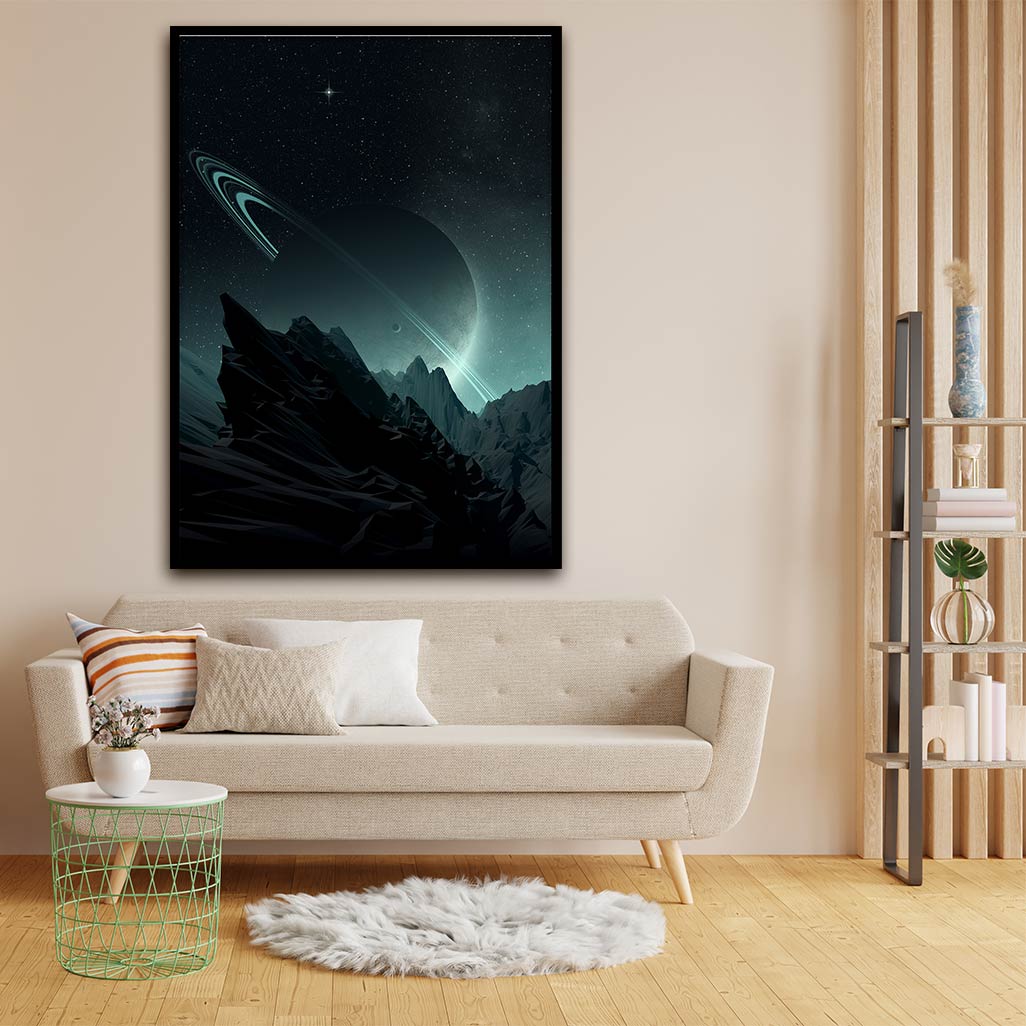 Saturn Planet acrylic canvas Frames