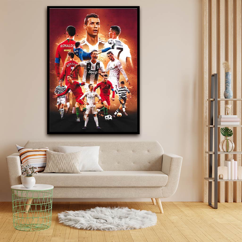 Football Players poster acrylic canvas Frames