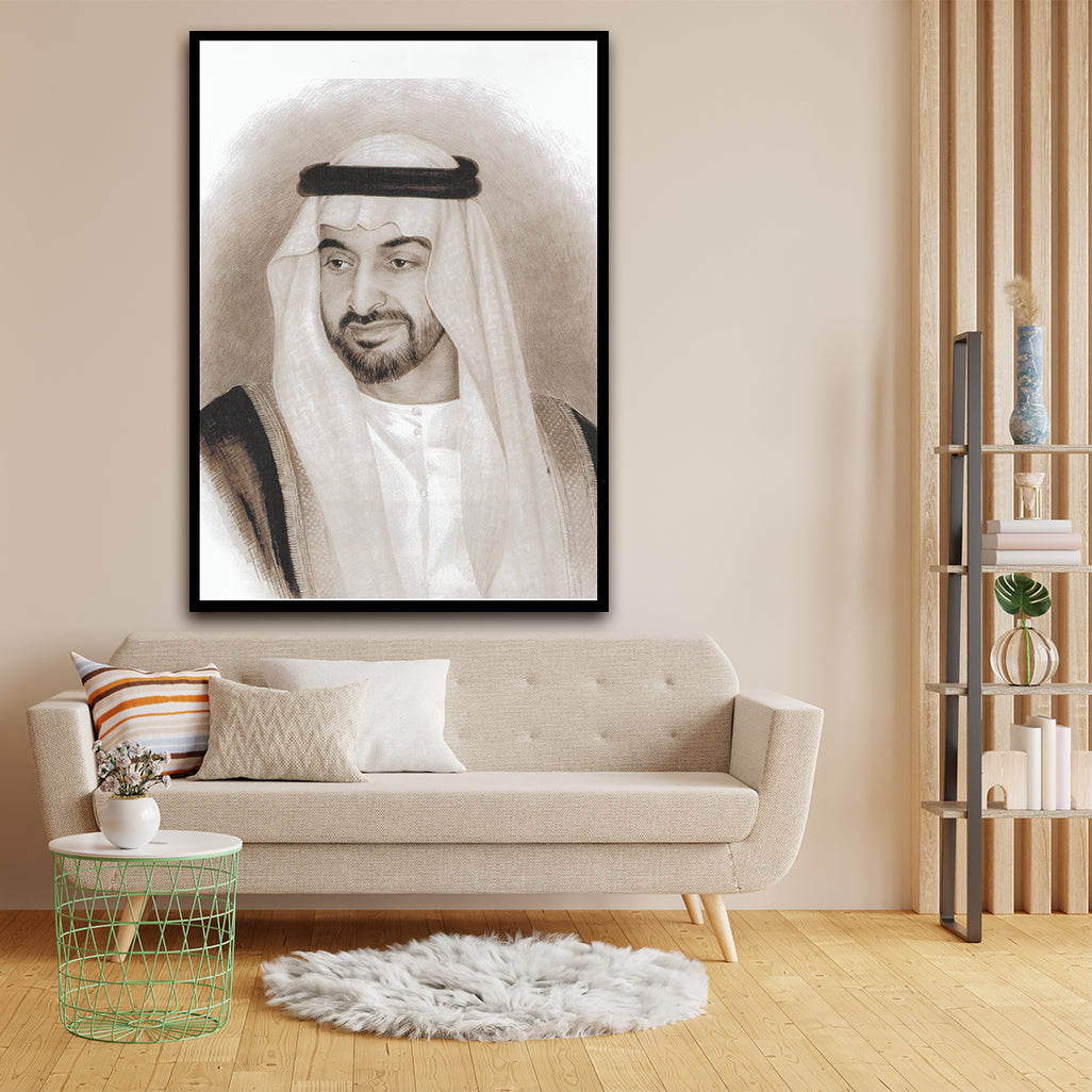 Sheikh Mohammed Bin Zayed Al Nahyan acrylic canvas Frames