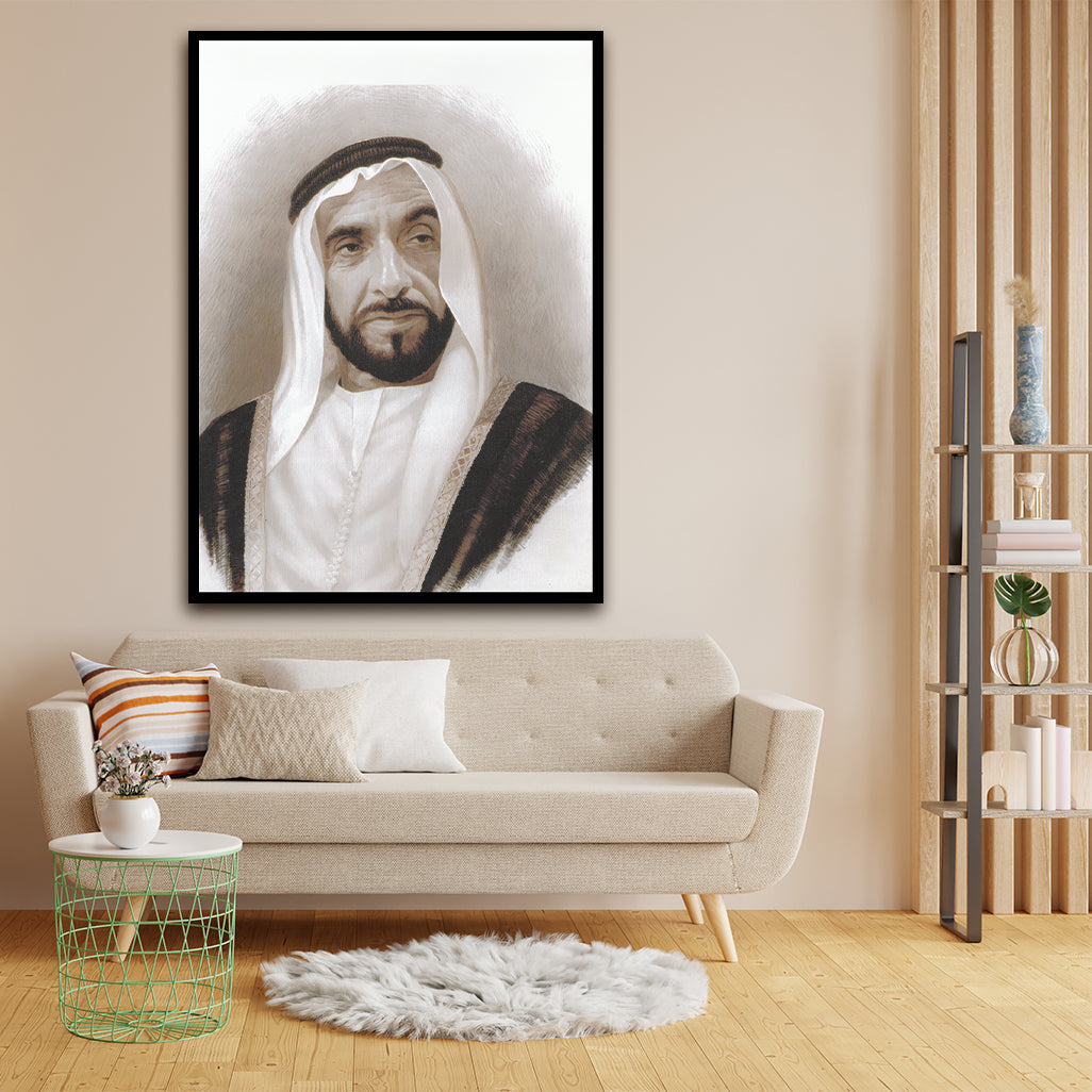 Sheikh Zayed Bin Sultan Al Nahyan acrylic canvas Frames