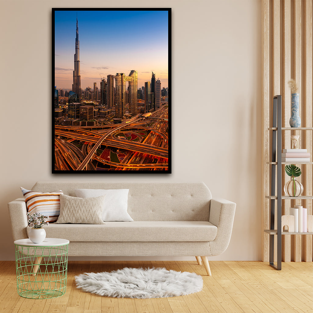 Dubai Futuristic acrylic canvas Frames