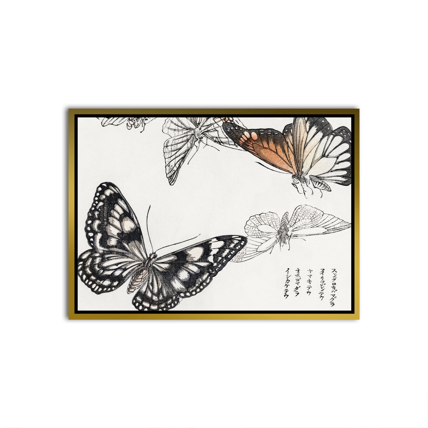 Ephemeral Fly Gold Canvas frame acrylic canvas Frames