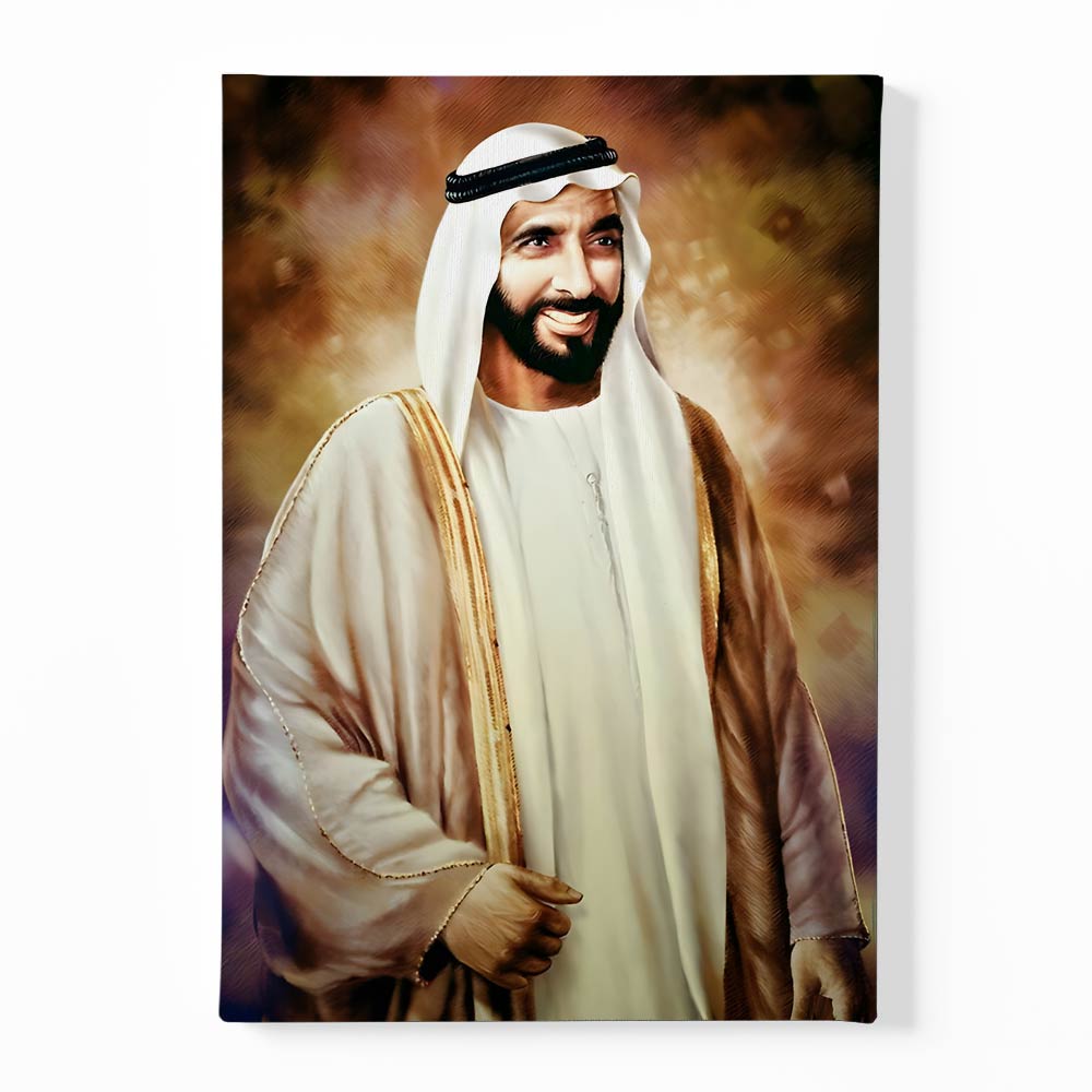 Sheikh Zayed Bin Sultan Al Nahyan Canvas acrylic canvas Frames