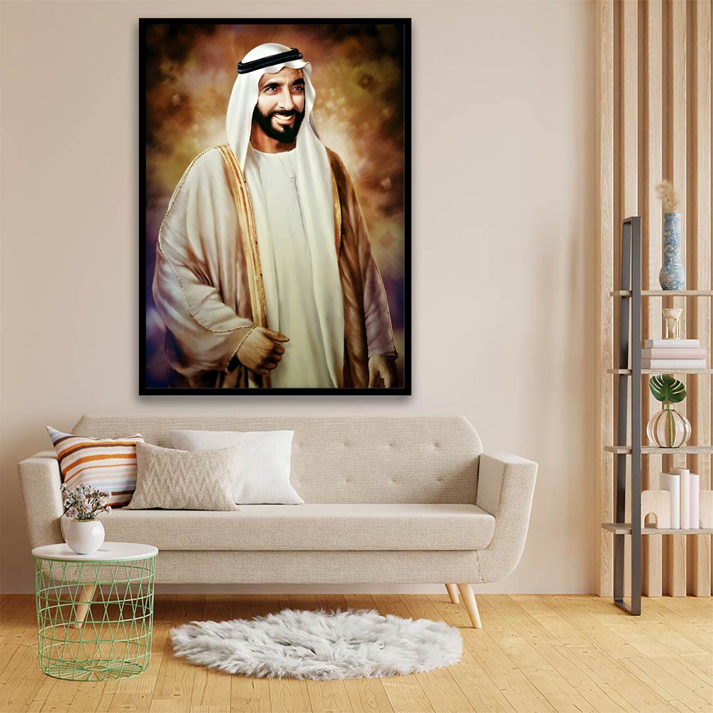 Sheikh Zayed Bin Sultan Al Nahyan acrylic canvas Frames