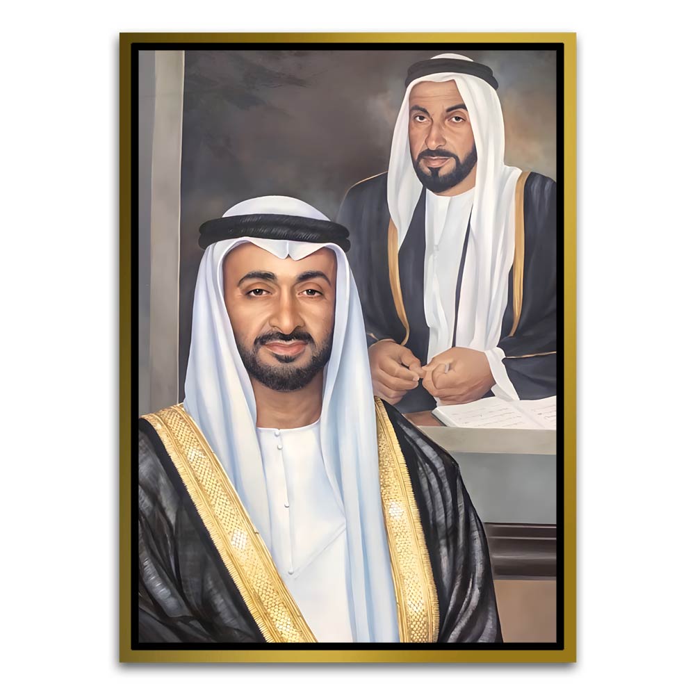 UAE leaders Gold Canvas frame acrylic canvas Frames