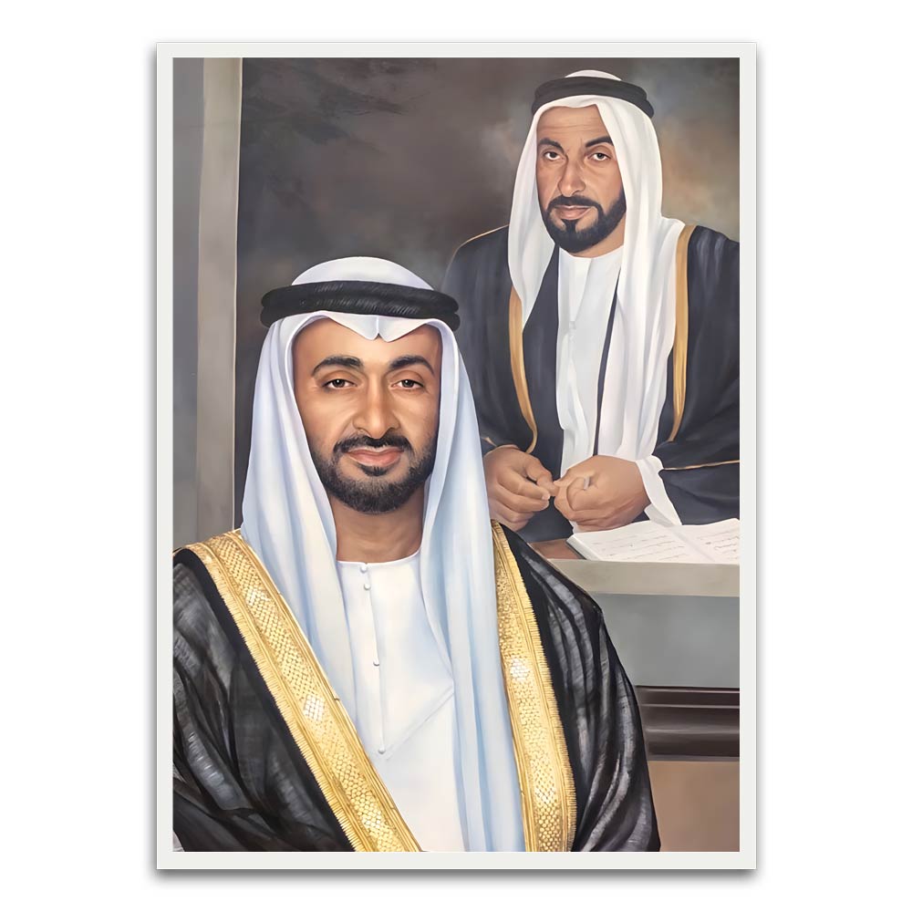 UAE leaders White Printed frame acrylic canvas Frames