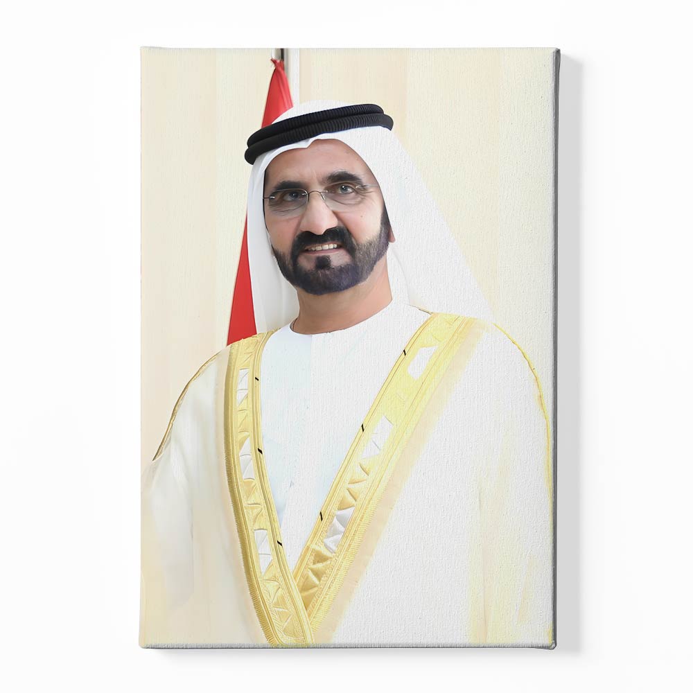 Sheikh Mohammed Bin Rashid Al Maktoum Canvas acrylic canvas Frames