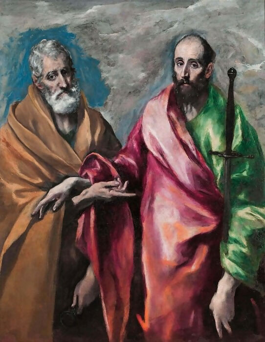 El Greco - Saints Peter and Paul 50X40 Canvas