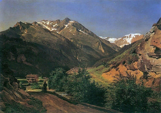 Ferdinand Georg Waldmüller – Town Hall near Wildbad Gastein 50X75 Canvas