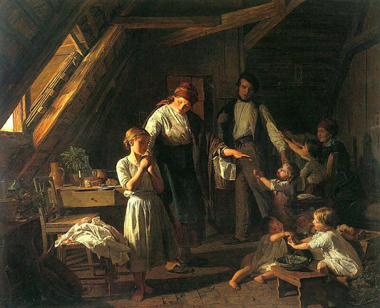 Ferdinand Georg Waldmüller – Farewell to Parents 50X59 Canvas