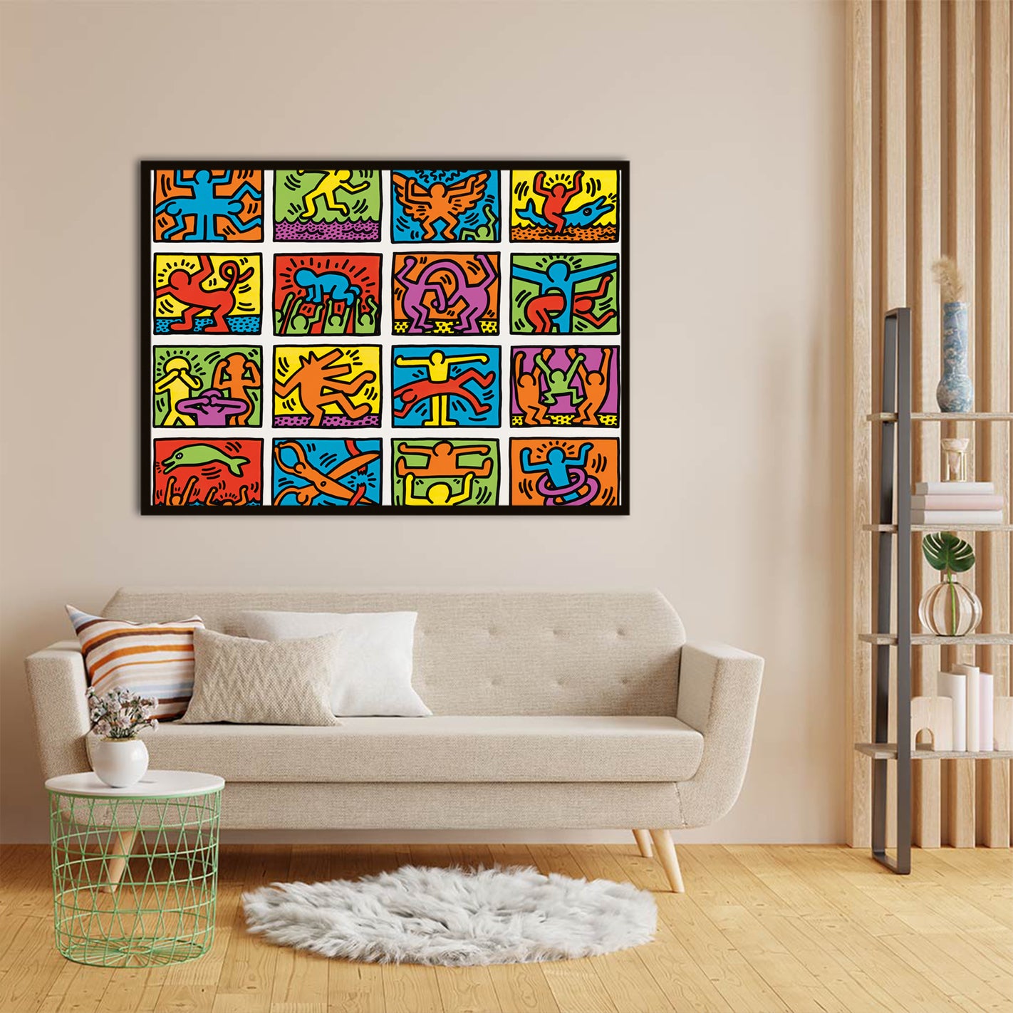 Vibrant Mosaic of Life acrylic canvas Frames