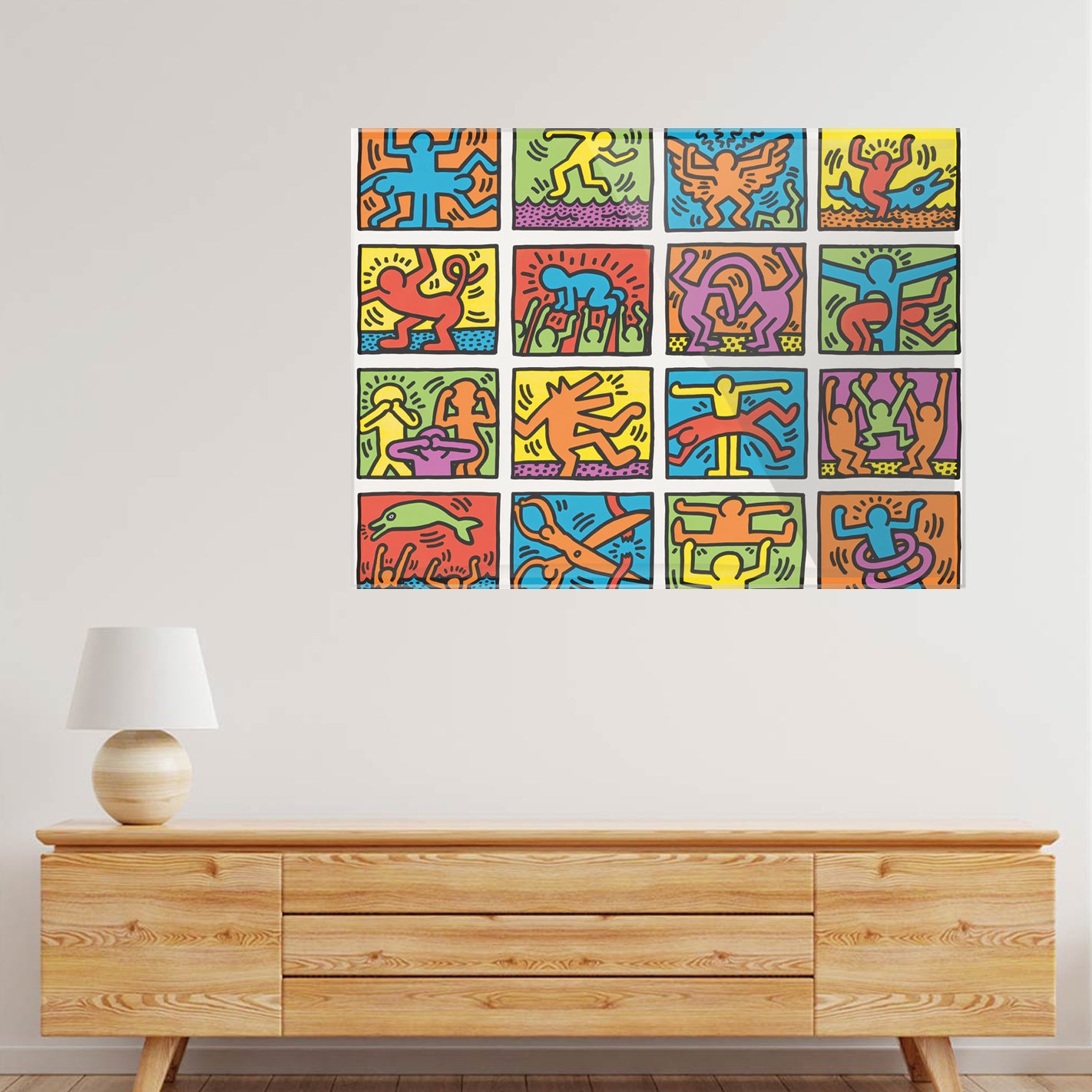 Vibrant Mosaic of Life Acrylic acrylic canvas Frames