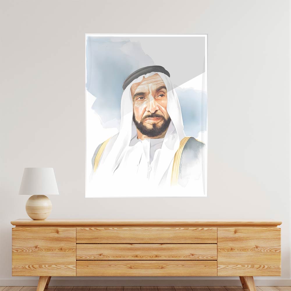 Sheikh Zayed Bin Sultan Al Nahyan Acrylic acrylic canvas Frames