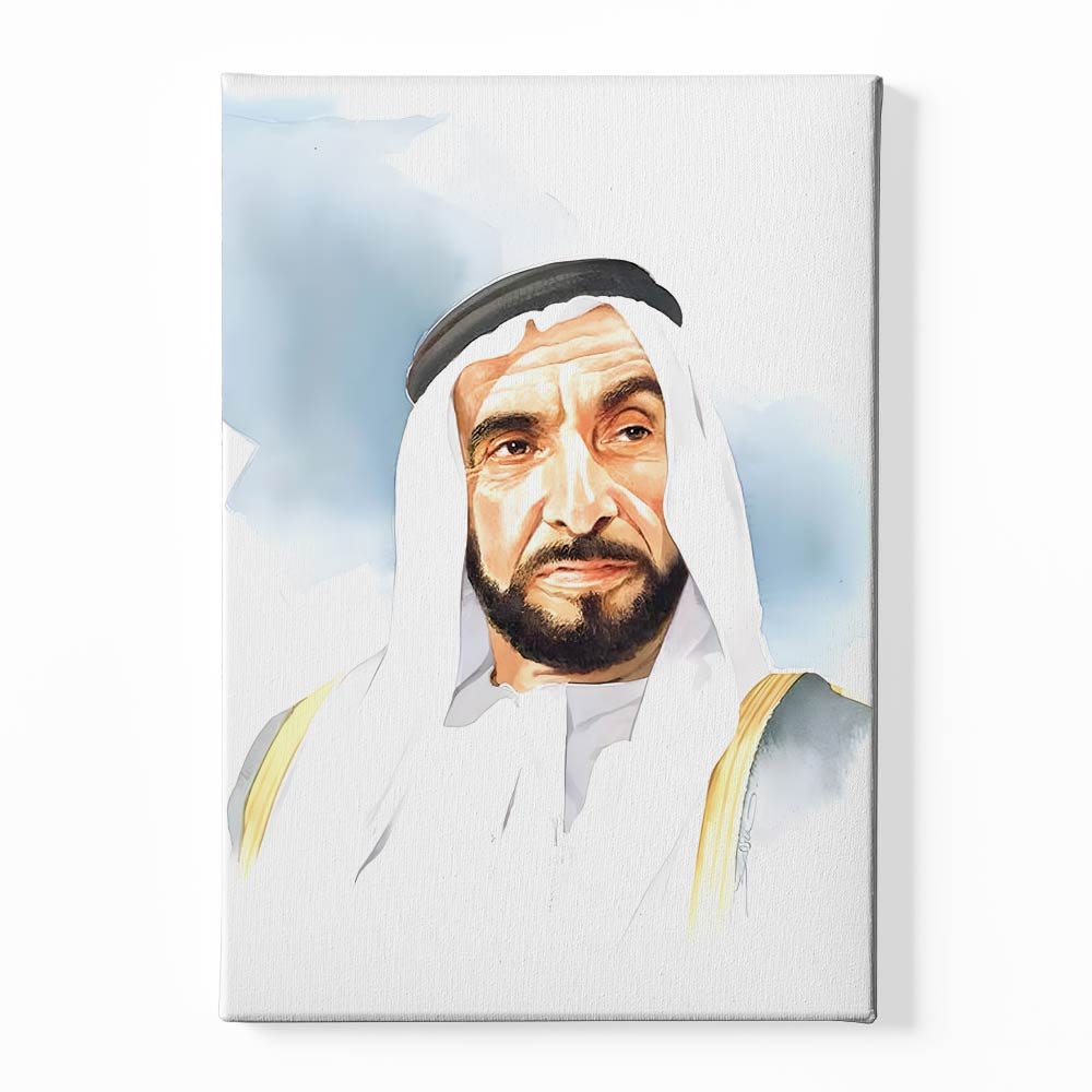 Sheikh Zayed Bin Sultan Al Nahyan Canvas acrylic canvas Frames