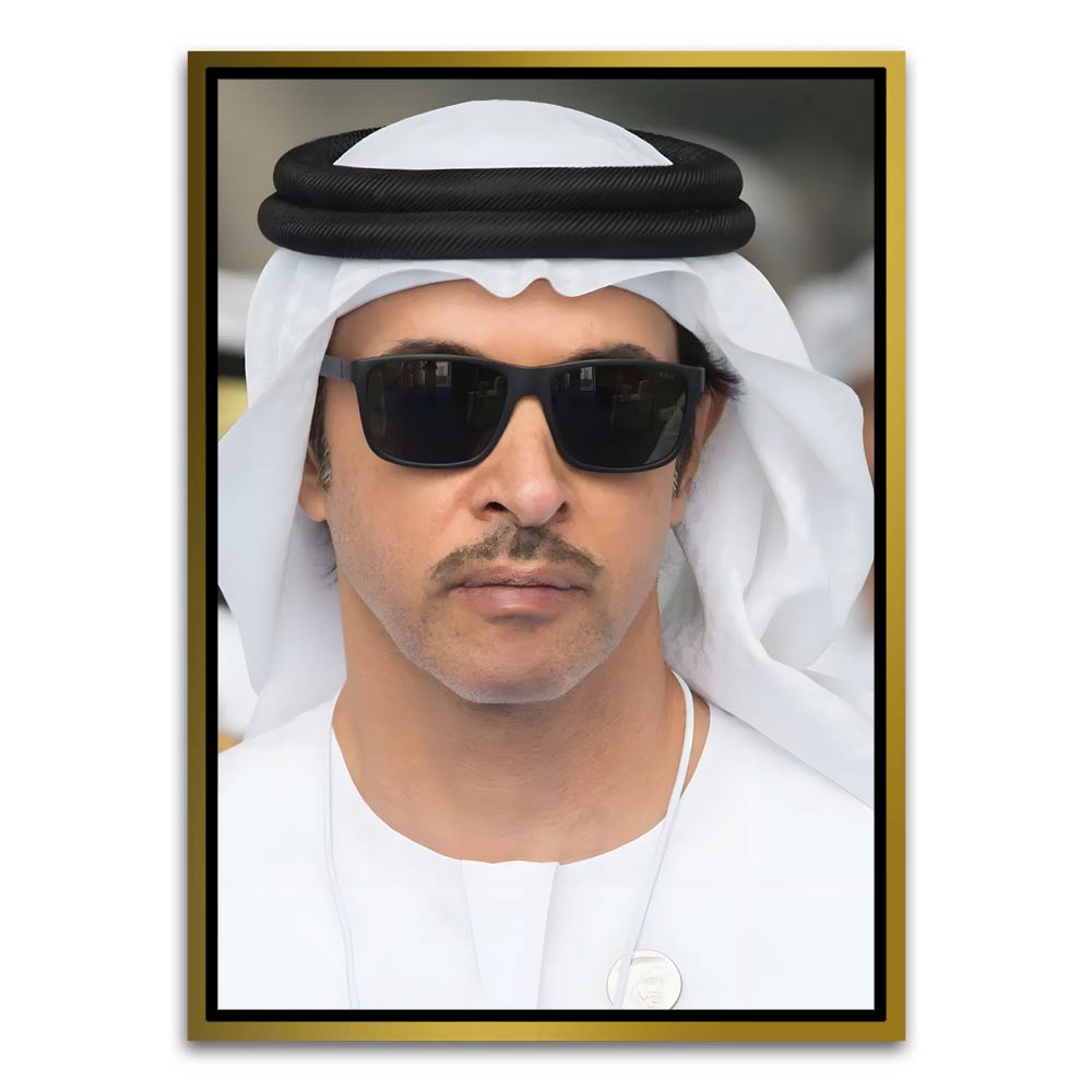 Sheikh Khaled bin Mohamed bin Zayed Al Nahyan Gold Canvas frame acrylic canvas Frames