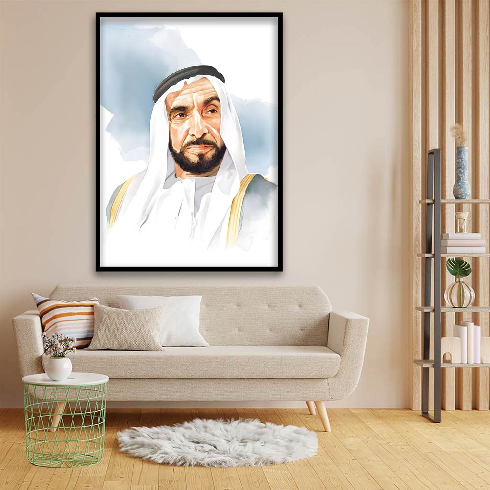 Sheikh Zayed Bin Sultan Al Nahyan acrylic canvas Frames