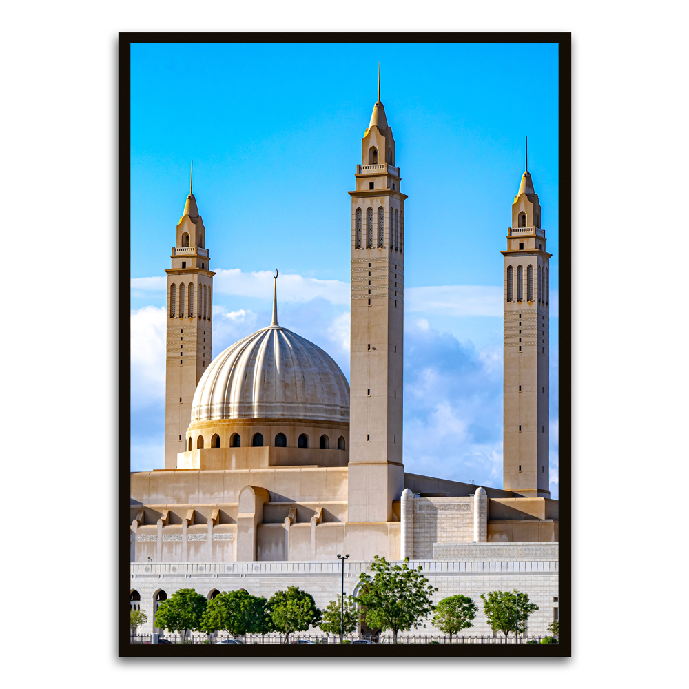 Mosque Black Printed frame acrylic canvas Frames