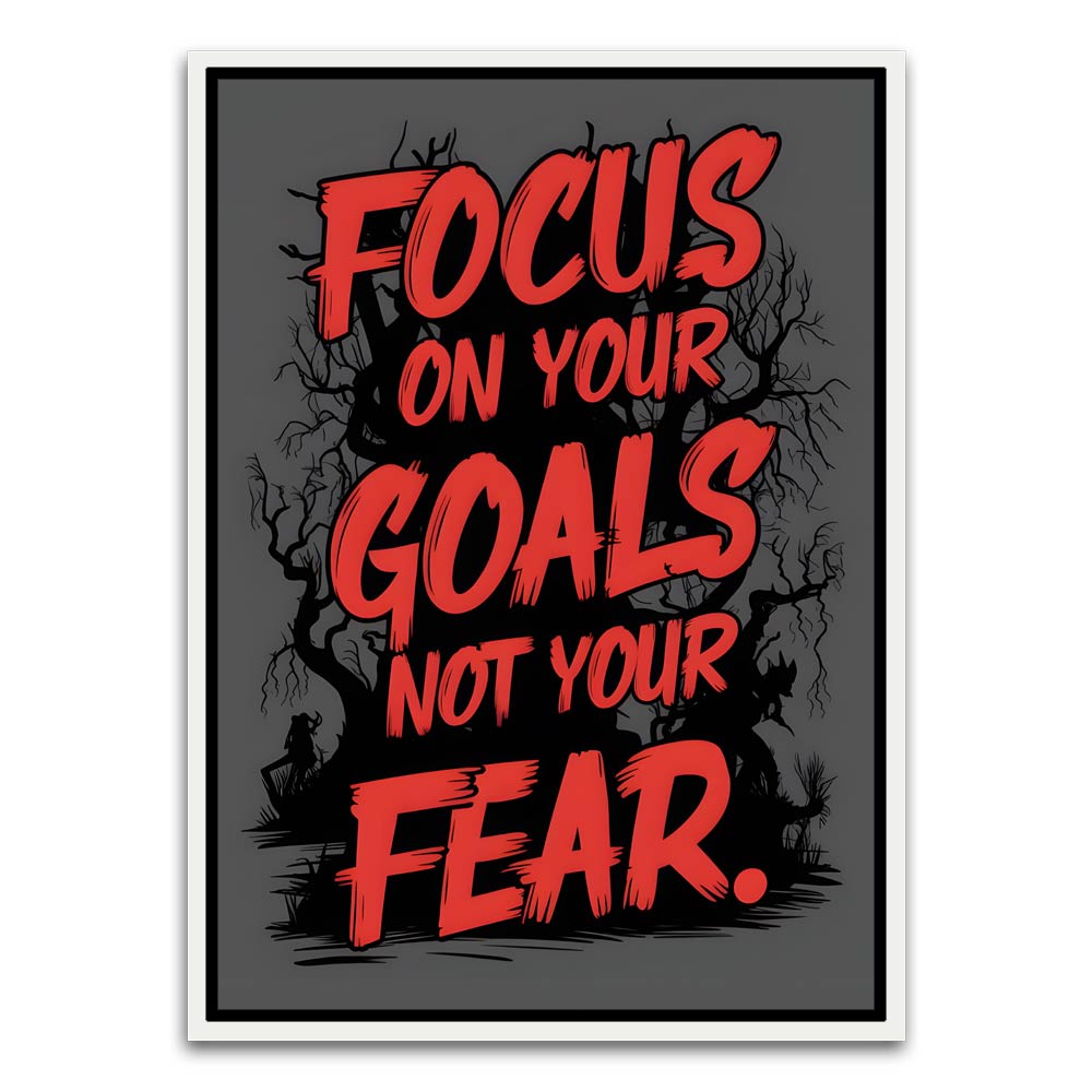 Focus on your goals White Canvas frame acrylic canvas Frames