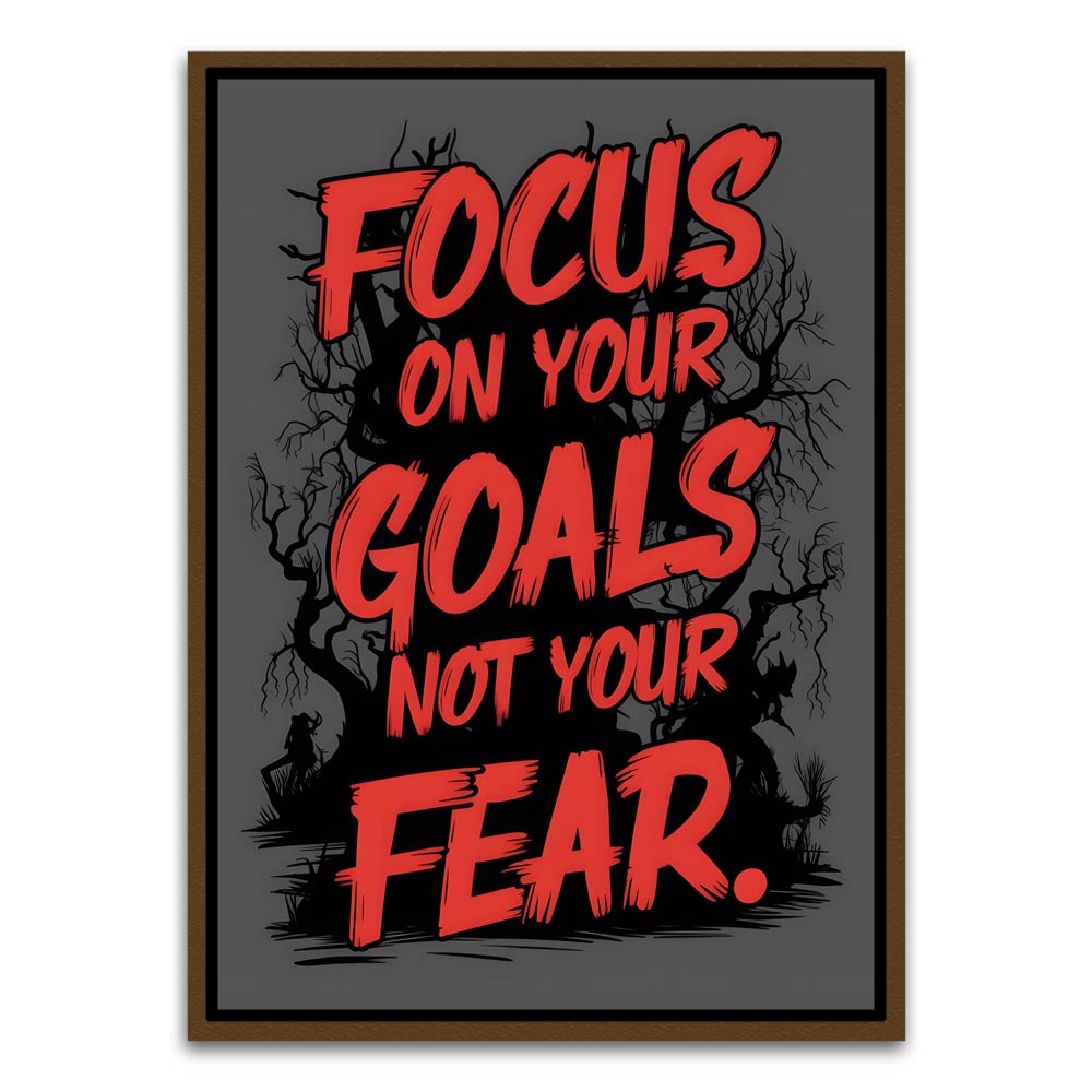 Focus on your goals Brown Canvas frame acrylic canvas Frames