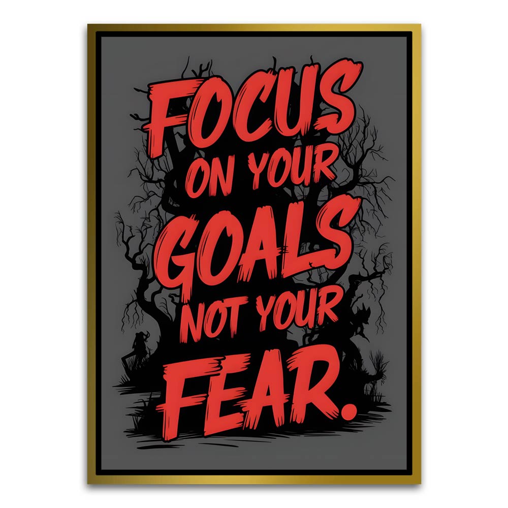 Focus on your goals Gold Canvas frame acrylic canvas Frames