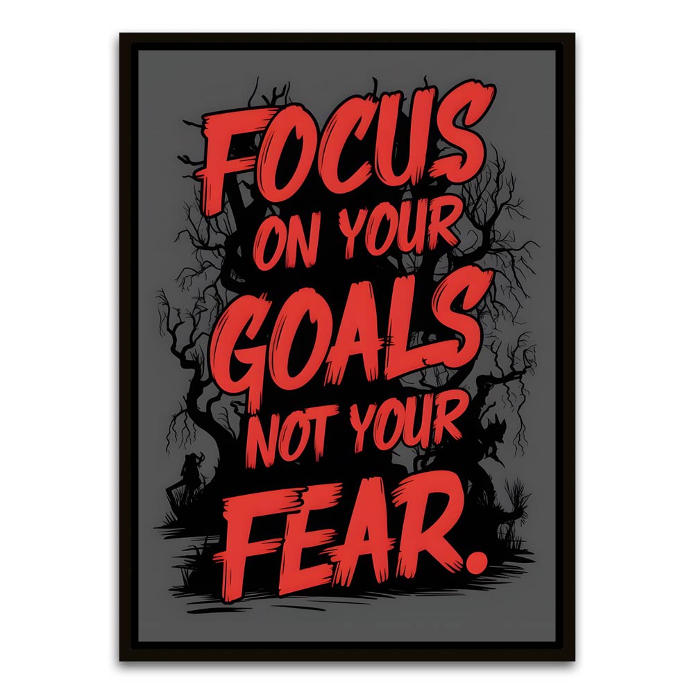 Focus on your goals Black Canvas frame acrylic canvas Frames