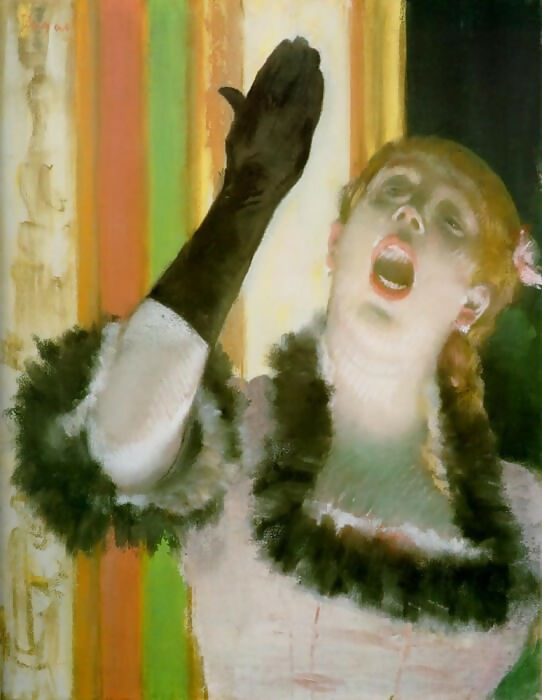 Edgar Degas - Singer with a Gloves 45x60 Canvas