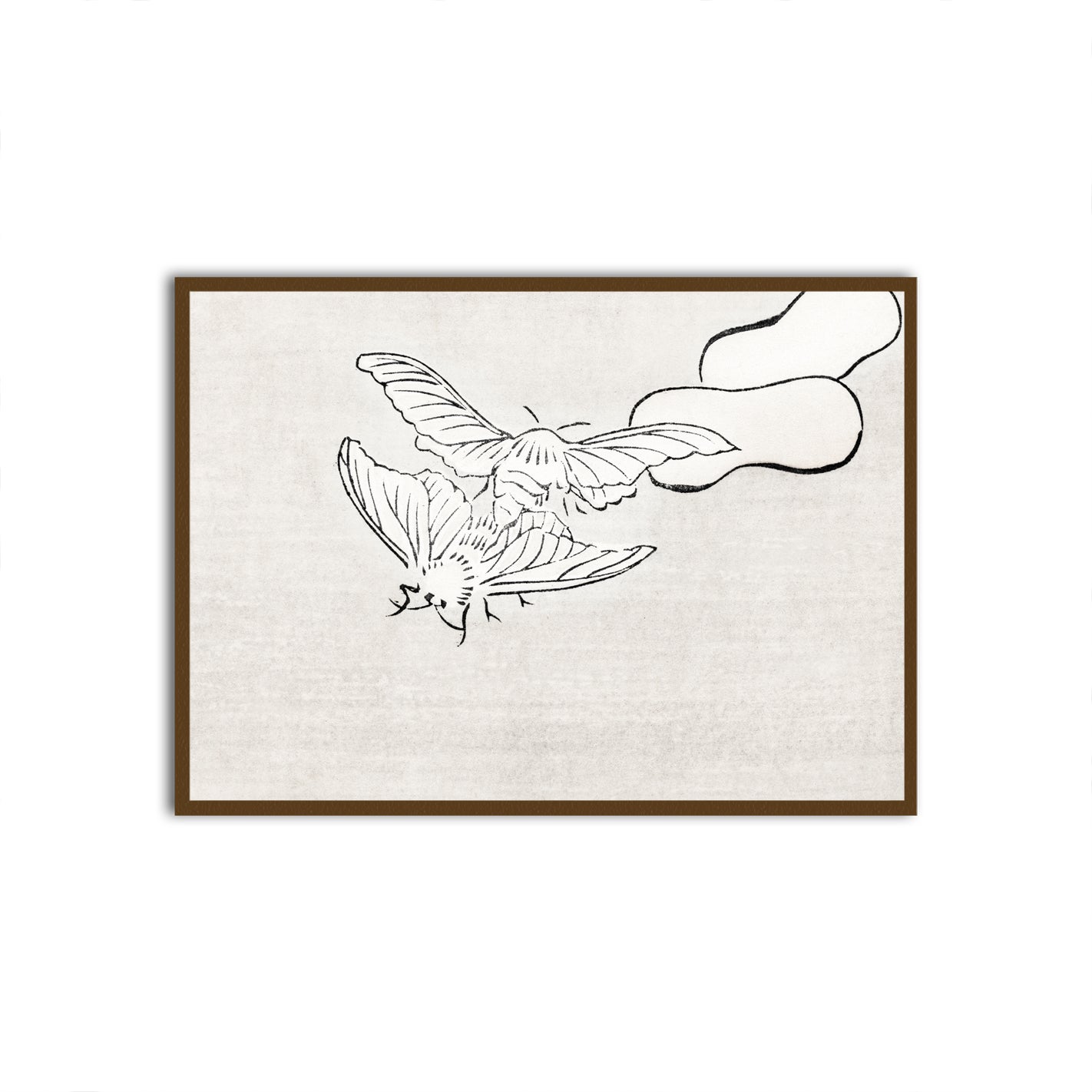 Ephemeral Flight Brown Printed frame acrylic canvas Frames