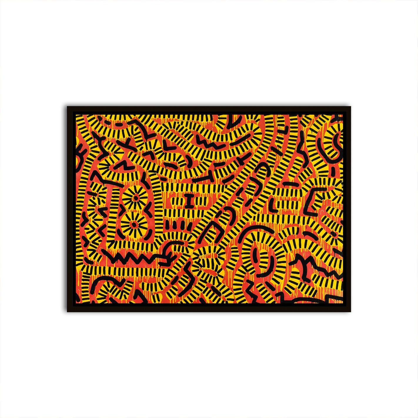 Labyrinth of Hues Black Canvas frame acrylic canvas Frames