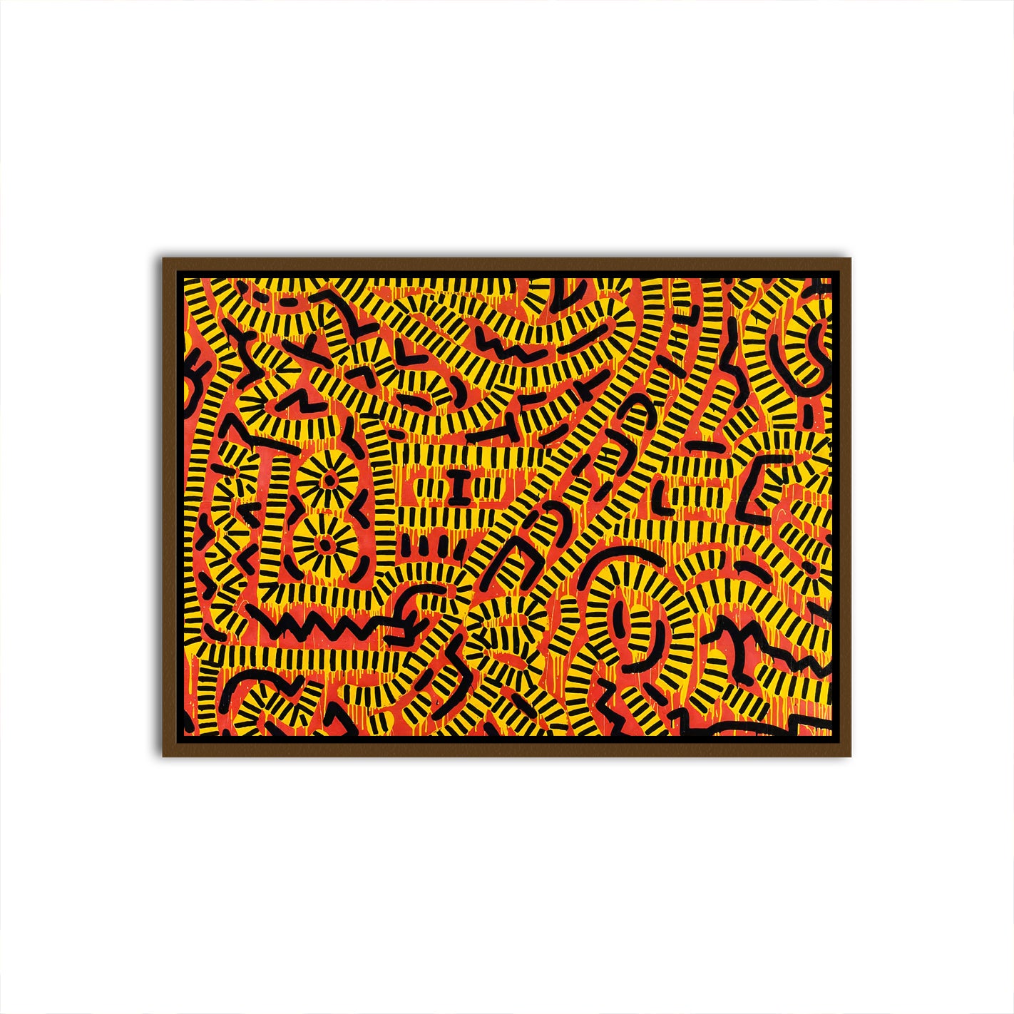 Labyrinth of Hues Brown Canvas frame acrylic canvas Frames