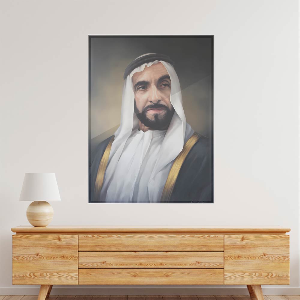 Sheikh Zayed Bin Sultan Al Nahyan Acrylic acrylic canvas Frames