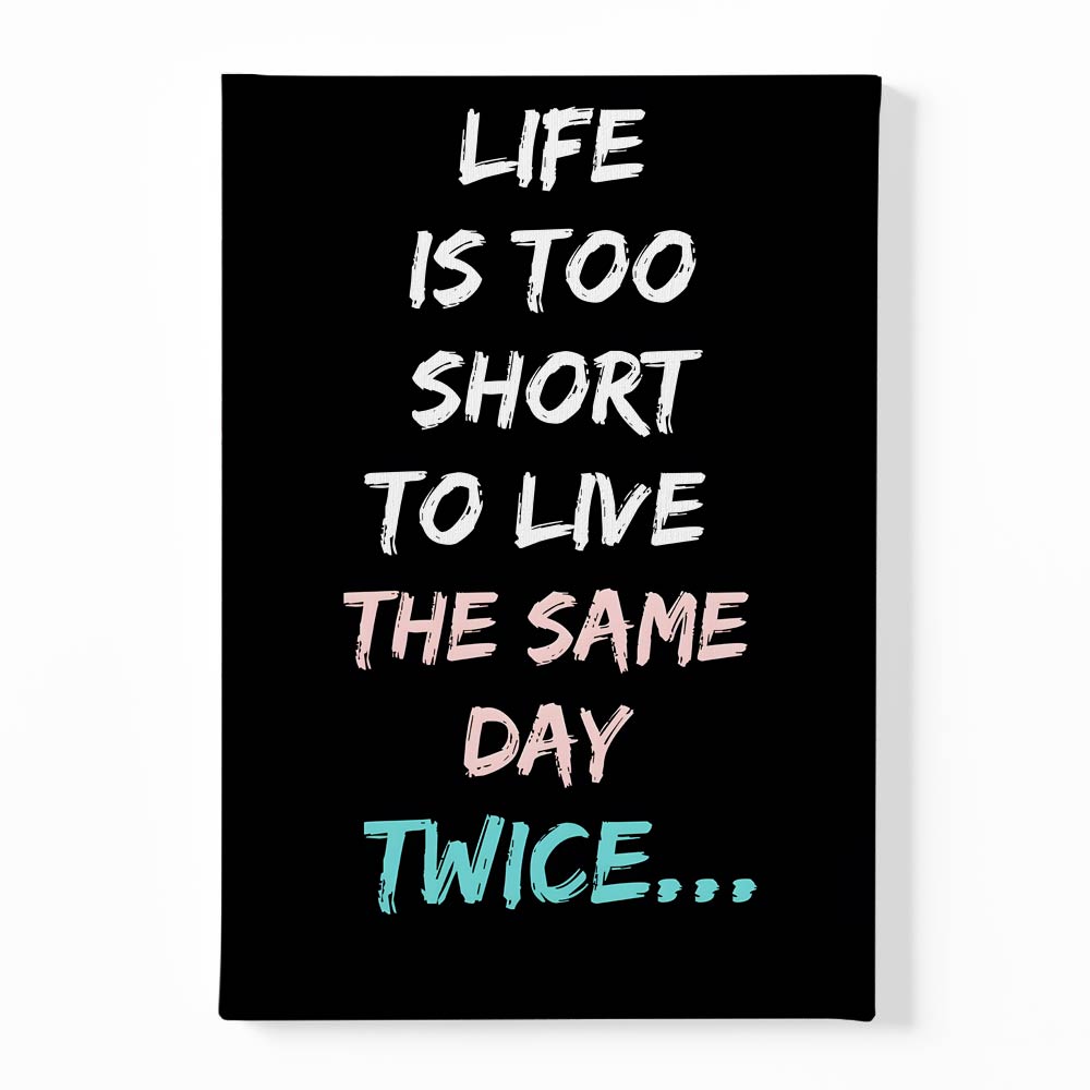 Life Is too short Canvas acrylic canvas Frames