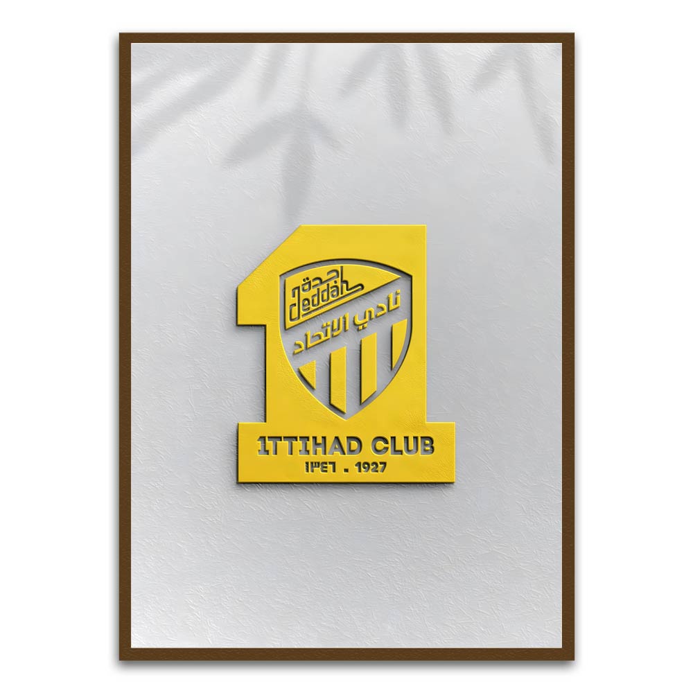 ITTHAD CLUB 2 Brown Printed frame acrylic canvas Frames