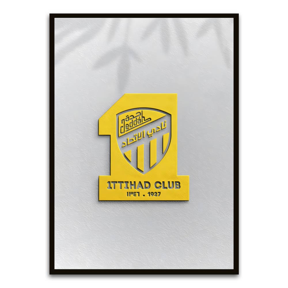 ITTHAD CLUB 2 Black Printed frame acrylic canvas Frames