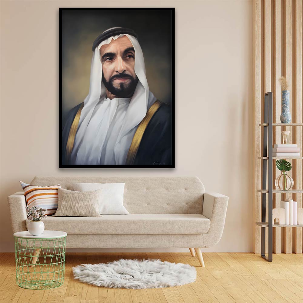 Sheikh Zayed Bin Sultan Al Nahyan acrylic canvas Frames