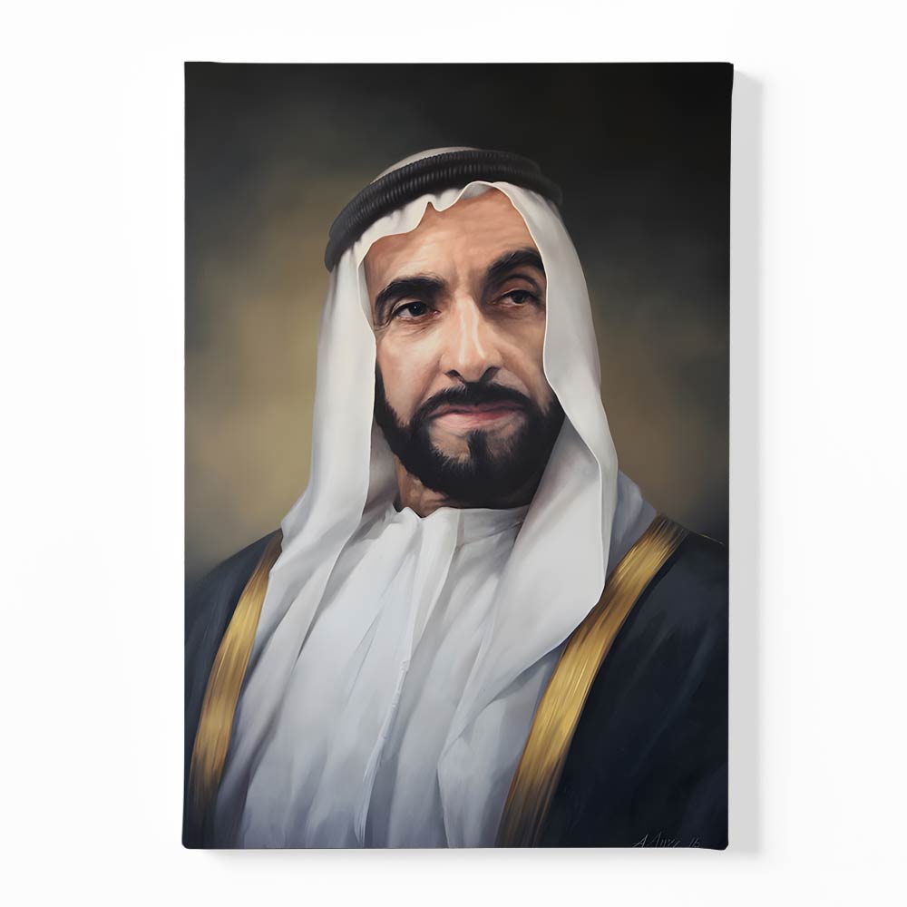 Sheikh Zayed Bin Sultan Al Nahyan Canvas acrylic canvas Frames