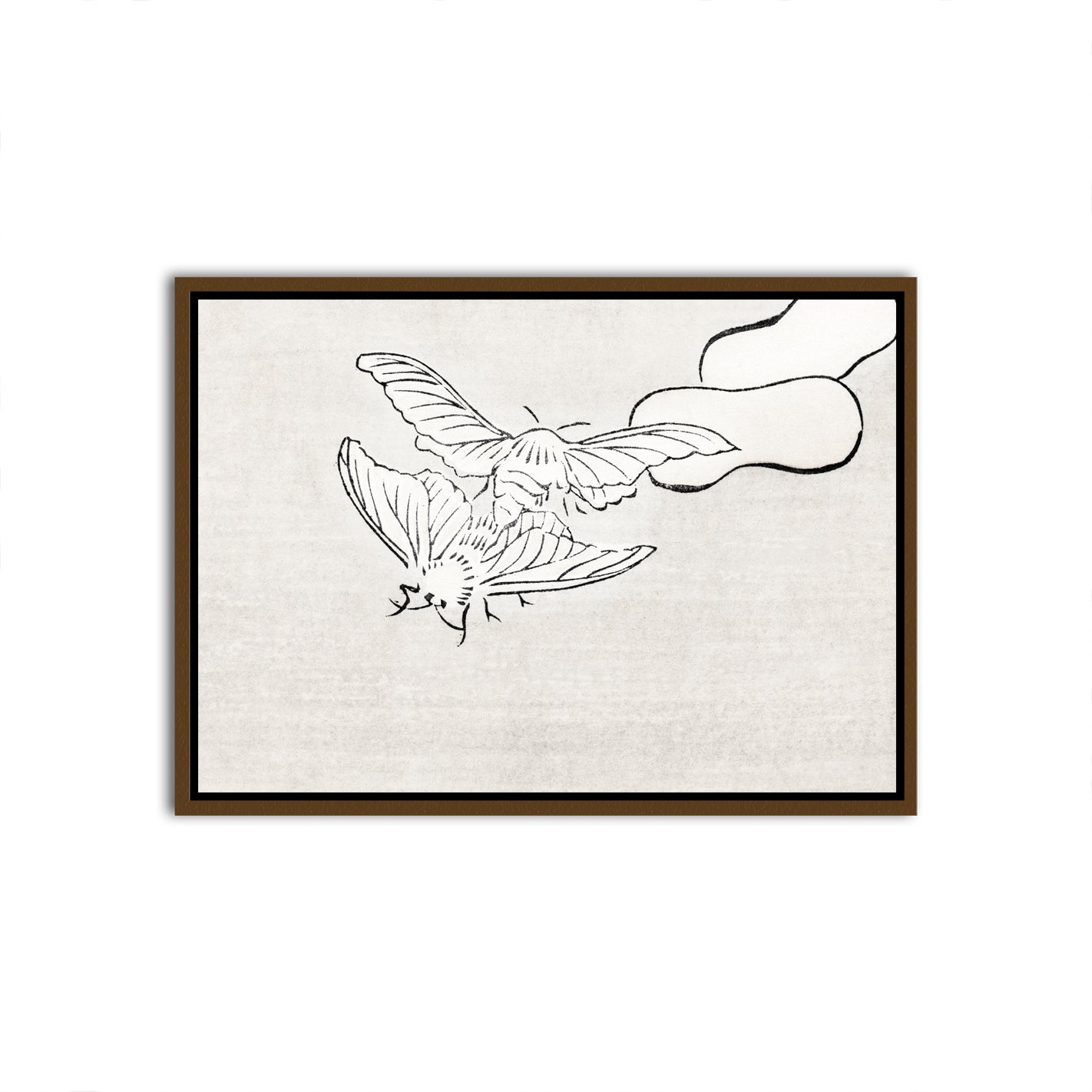 Ephemeral Flight Brown Canvas frame acrylic canvas Frames