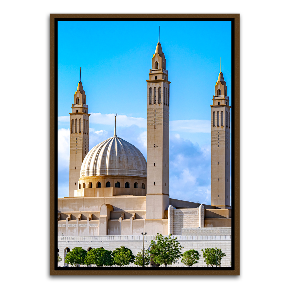 Mosque Brown Canvas frame acrylic canvas Frames