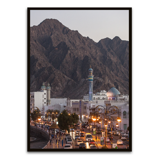 Mosque Black Printed frame acrylic canvas Frames