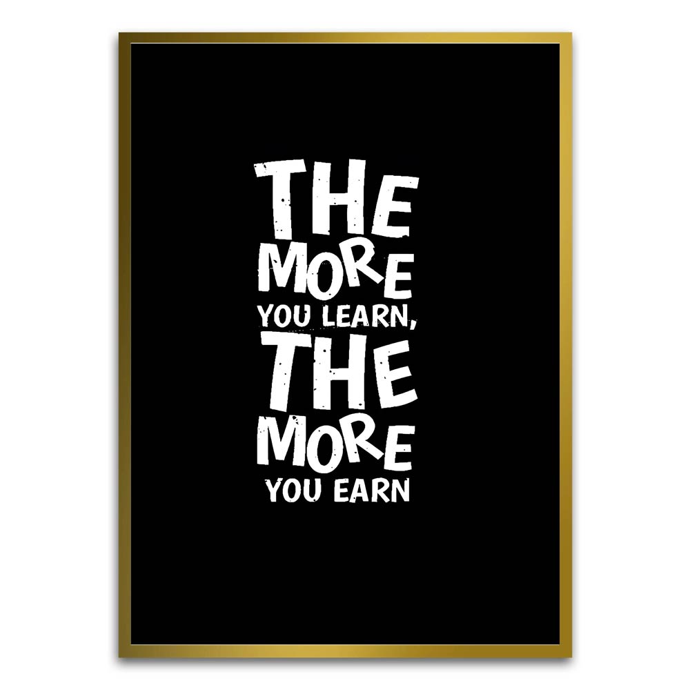 Motivation 22 Gold Printed frame acrylic canvas Frames