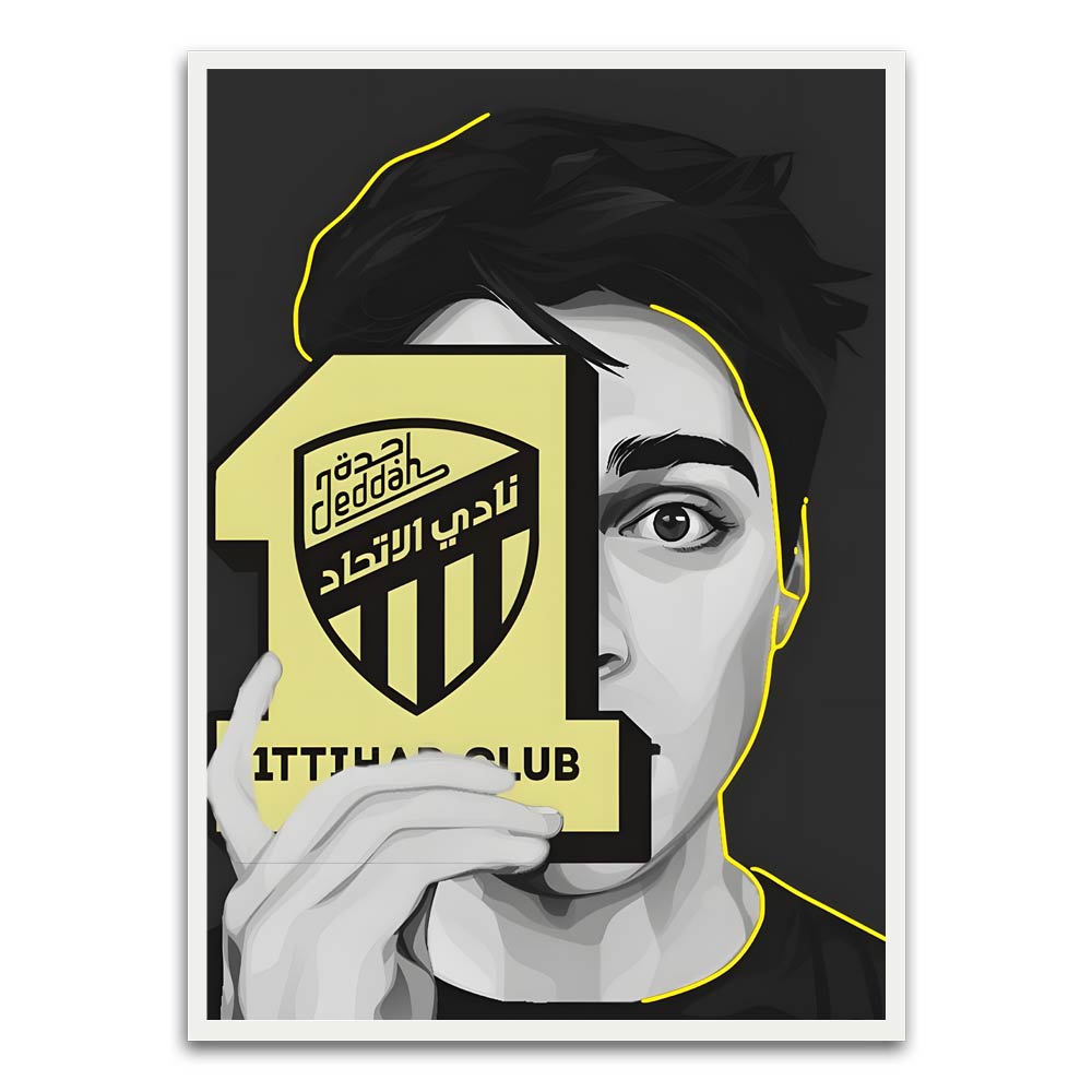 ITTHAD CLUB 2 White Printed frame acrylic canvas Frames