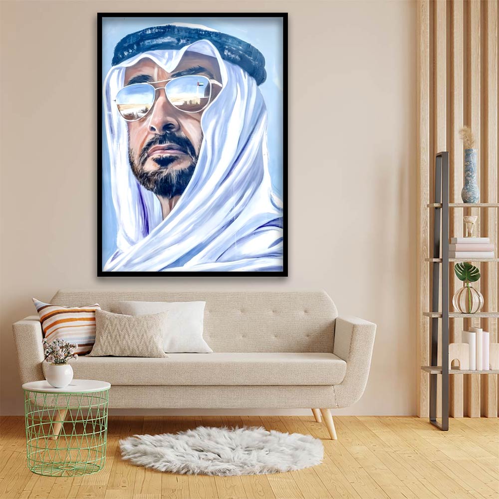 Sheikh Mohammed Bin Rashid Al Maktoum. acrylic canvas Frames