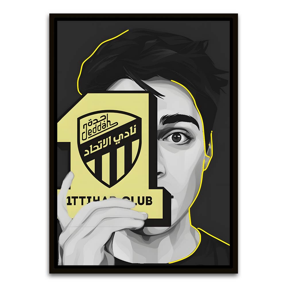 ITTHAD CLUB 3 Black Canvas frame acrylic canvas Frames