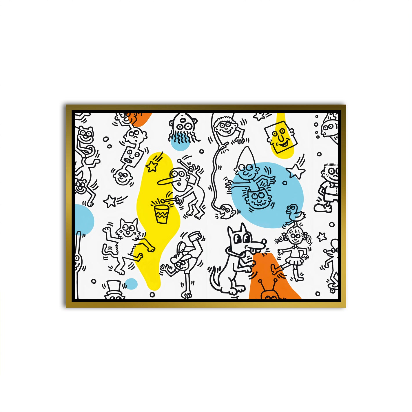 Whimsical Creature Gold Canvas frame acrylic canvas Frames