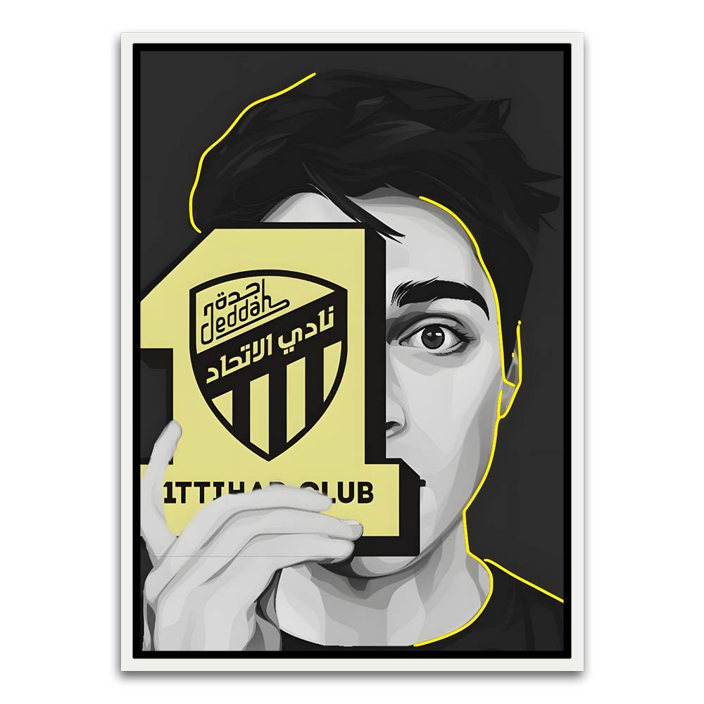 ITTHAD CLUB 2 White Canvas frame acrylic canvas Frames