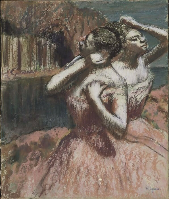 Edgar Degas - Two Dancers 45x60 Canvas
