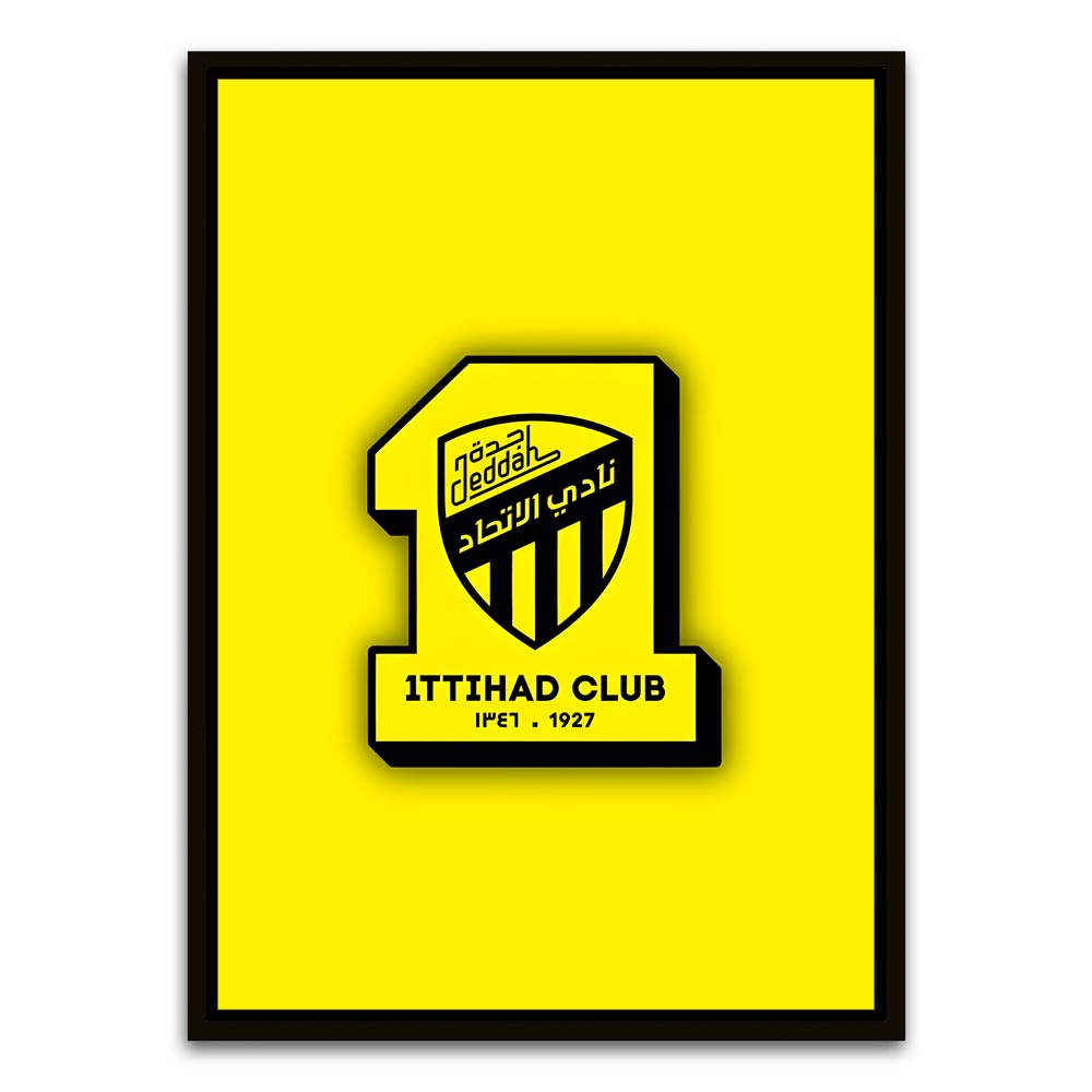 ITTHAD CLUB 4 Black Canvas frame acrylic canvas Frames