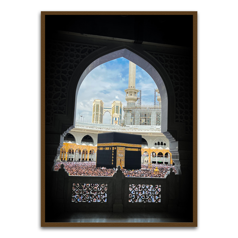 Mecca Brown Printed frame acrylic canvas Frames