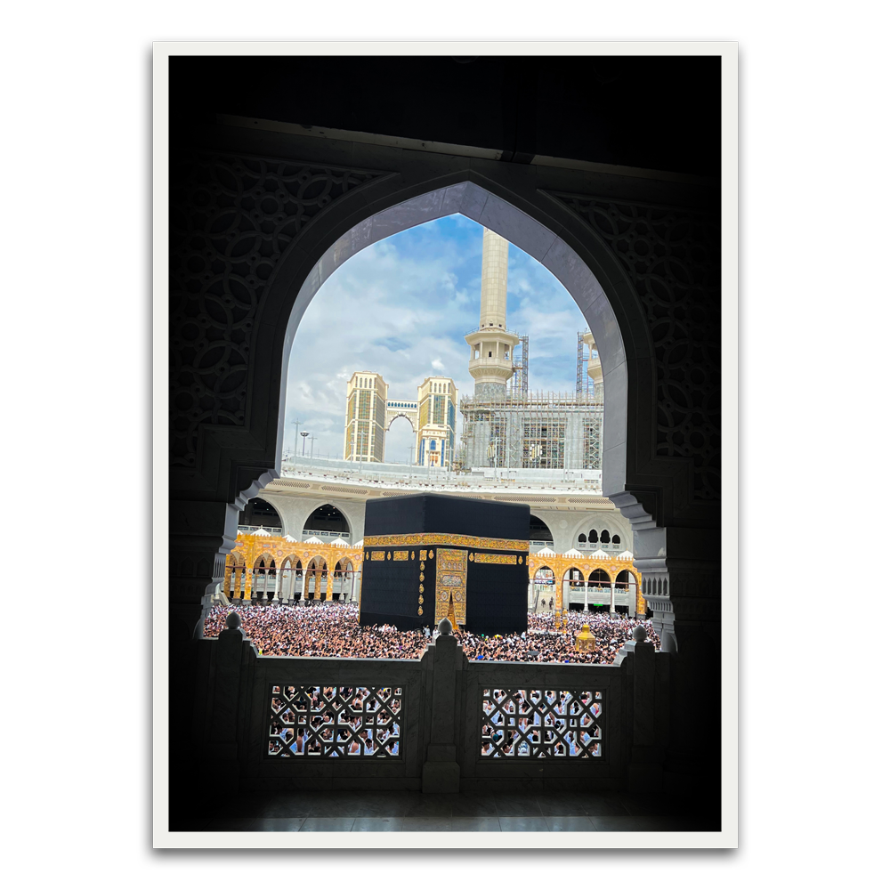 Mecca White Printed frame acrylic canvas Frames