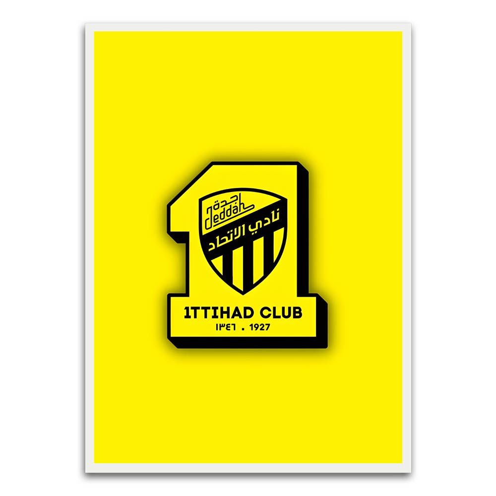 ITTHAD CLUB 4 White Printed frame acrylic canvas Frames