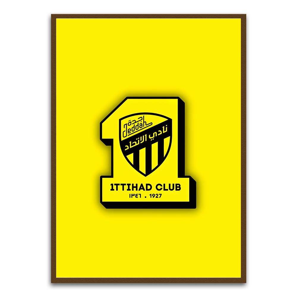 ITTHAD CLUB 4 Brown Printed frame acrylic canvas Frames